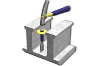 AB Fieldstone Split anchoring unit in halfs