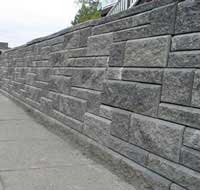 patterned retaining wall