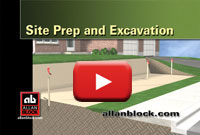 How to prepare retaining wall base