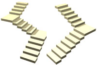 stairs with turns stairs with turns