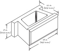 AB retaining wall block Approximate Dimensions