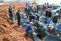 Hands-on training on building walls