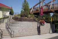 Retaining Wall with Stairs Retaining Wall with Stairs
