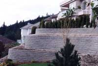 Terraced Retaining Wall with curves
