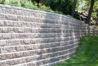 SRW Wall with Curve Using AB Collection by Allan Block Segemental Retaining Wall with Curve