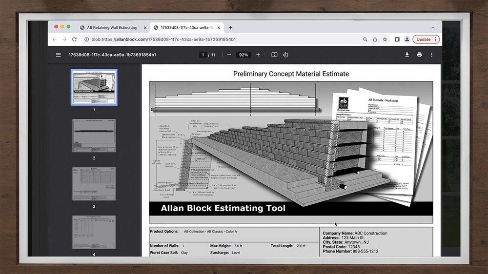 Create a Residential Retaining Wall Estimate
